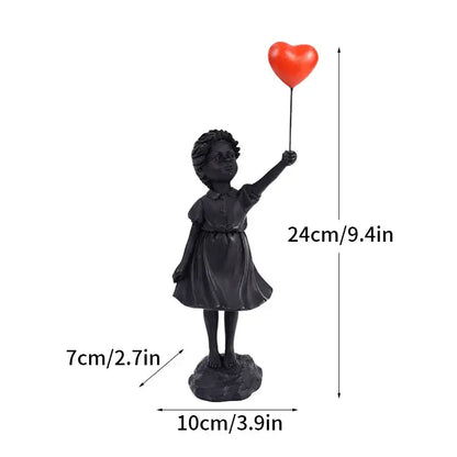 Banksy sculpture collection black & white figurines living room decor