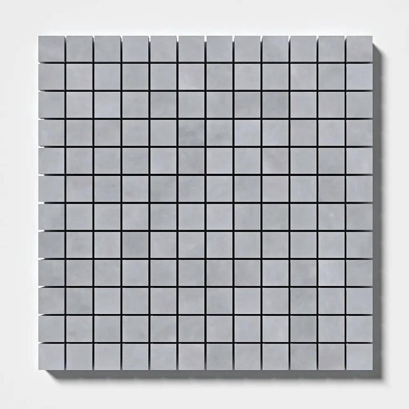 Bardiglio Light Honed 1x1 Marble Mosaics 12x12