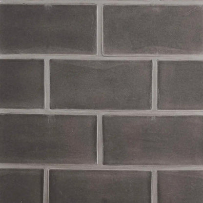 Coffee Glossy Subway Ceramic Tiles 3x6