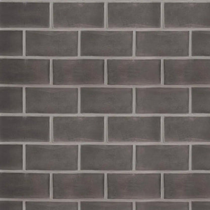 Coffee Glossy Subway Ceramic Tiles 3x6