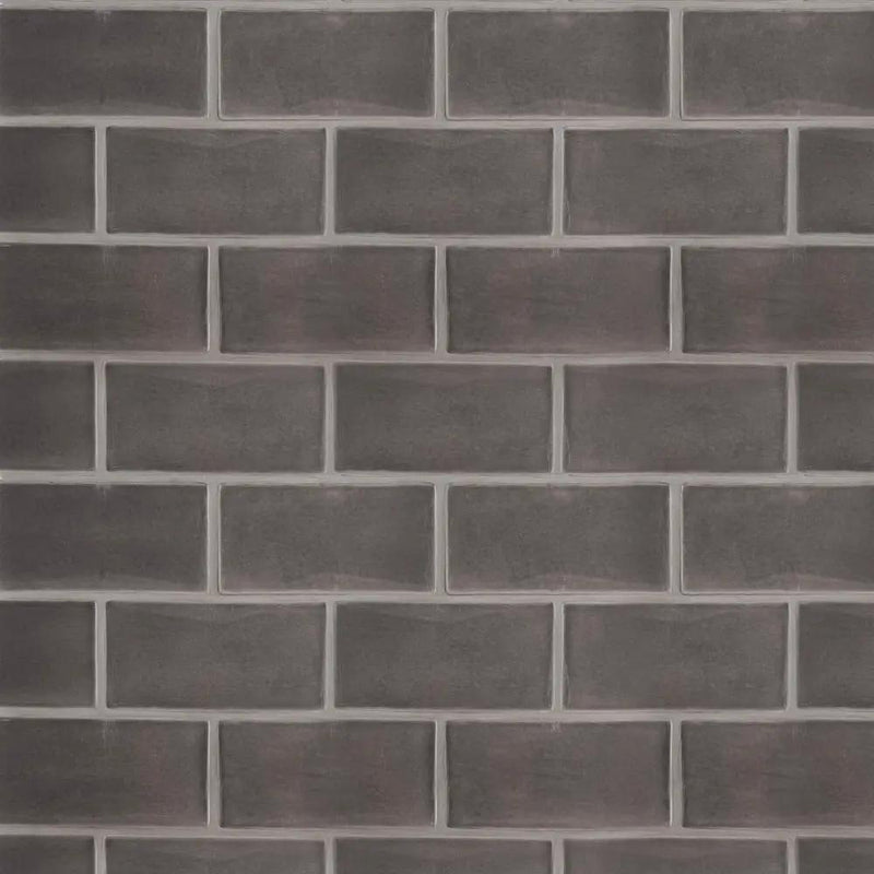 Coffee Glossy Subway Ceramic Tiles 3x6