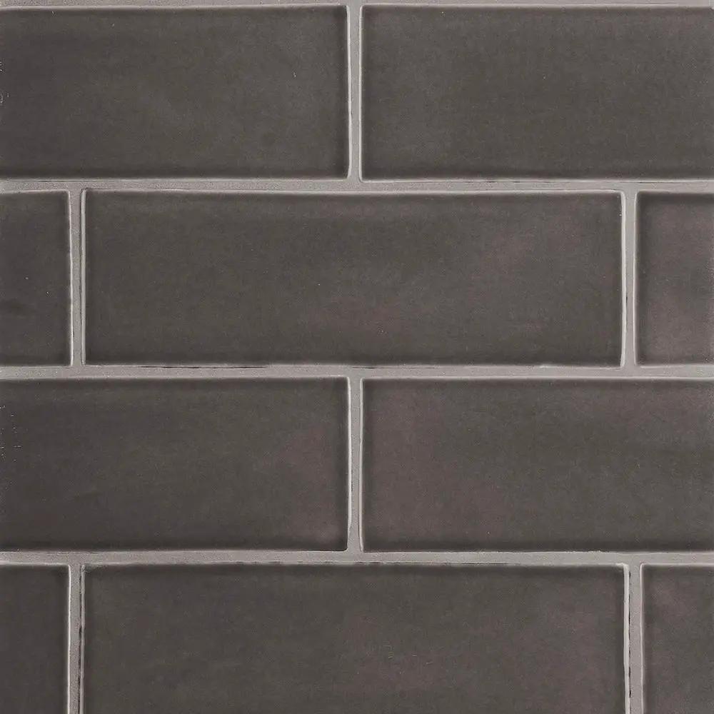 Coffee Glossy Subway Ceramic Tiles 3x9