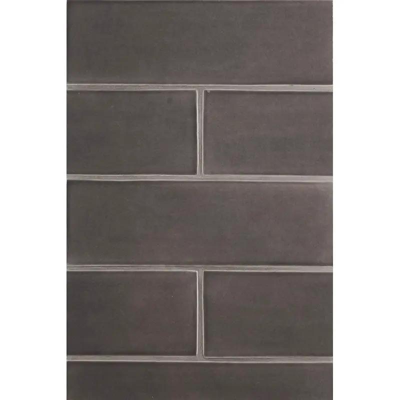 Coffee Glossy Subway Ceramic Tiles 4x12