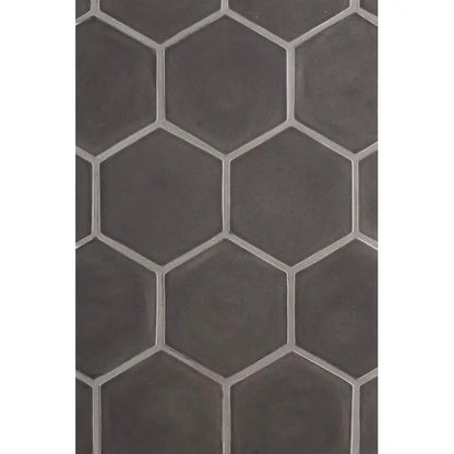 Coffee Glossy Hexagon 5 Ceramic Tiles 5