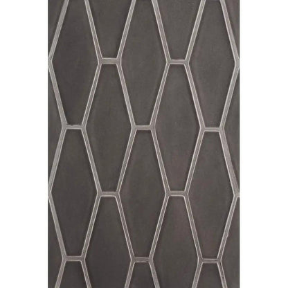 Coffee Glossy Longest Hexagon Ceramic Tiles 3x7 7/8