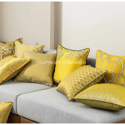Baroque floral olive & gold cushion covers living room decor