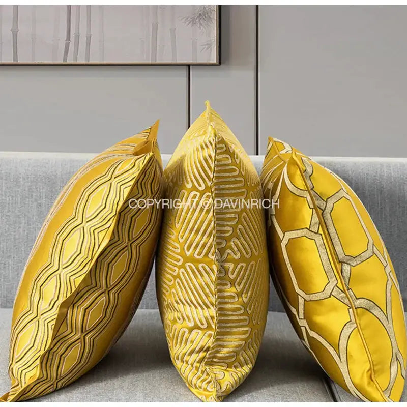 Baroque floral olive & gold cushion covers living room decor