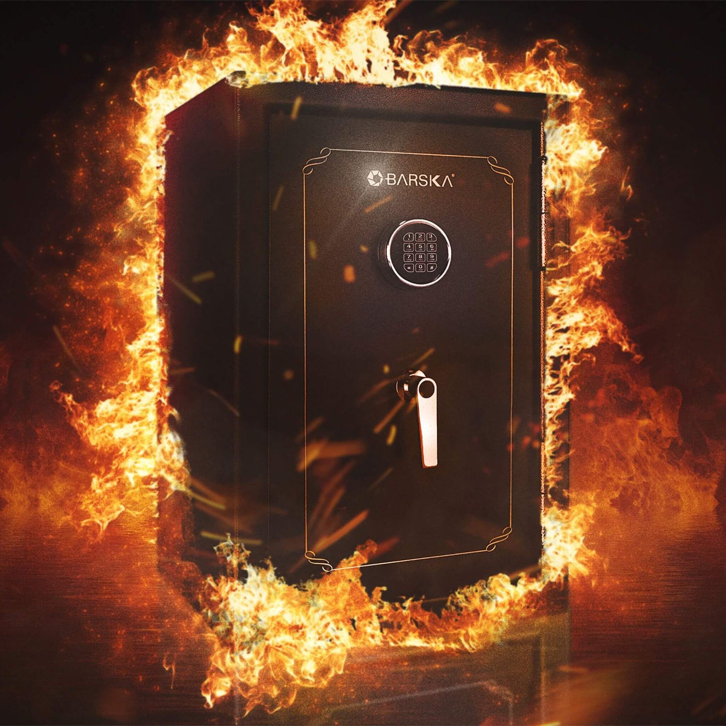 Barska 3.51 CF Heavy-Duty Steel Fireproof Safe Vault With Electronic Lock (SAK85021)