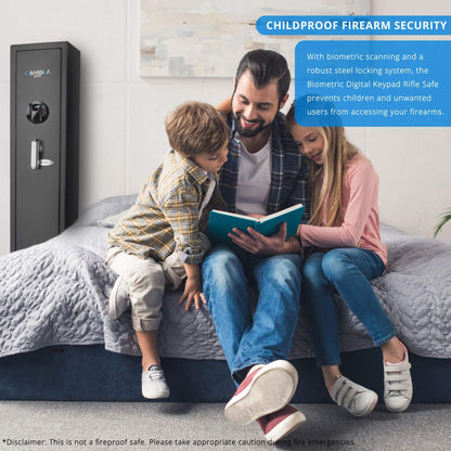 Barska 4.33 CF Heavy-Duty Rifle Gun Safe With Biometric And Digital Keypad Access (SAK80356)