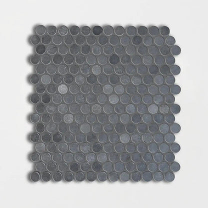 Basaltina Honed Penny Round Basalt Mosaics 11 7/32x12