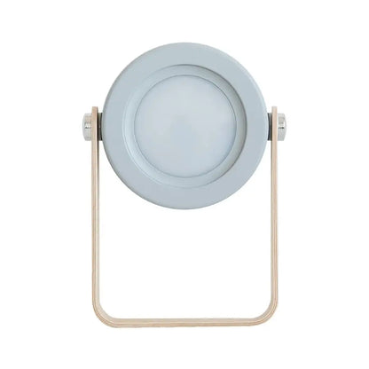 Minimalist white & wood led wall sconce lantern bedroom light