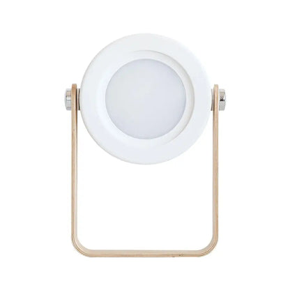 Minimalist white & wood led wall sconce lantern bedroom light