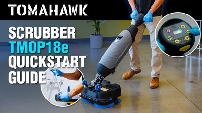 Electric Floor Scrubber Cleaner with 18” Power Mop Brushes Cordless 36V Battery Powered