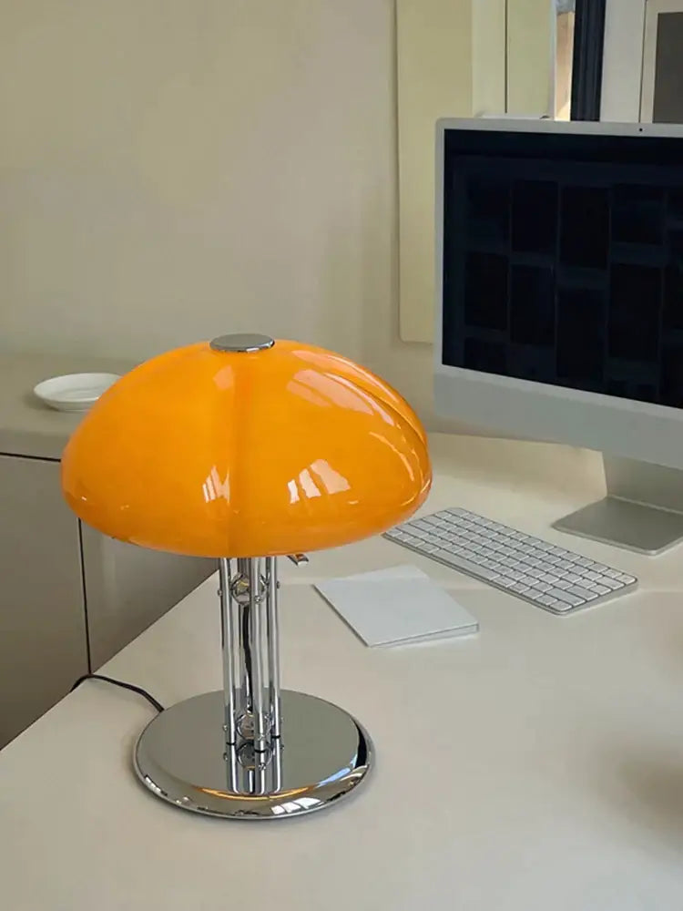 Bauhaus amber glass medieval table lamp for bedroom atmosphere