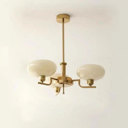 Bauhaus brass glass pendant chandelier for dining room