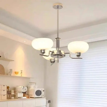 Bauhaus brass glass pendant chandelier for dining room