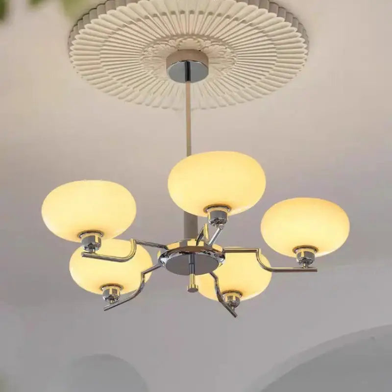 Bauhaus brass glass pendant chandelier for dining room