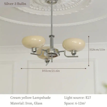 Bauhaus brass glass pendant chandelier for dining room