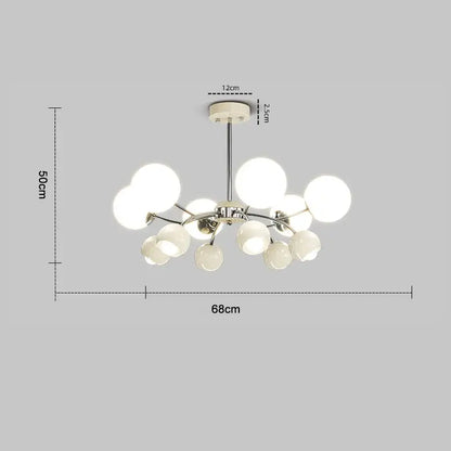Bauhaus chrome orange & white lasha pendant light dining room