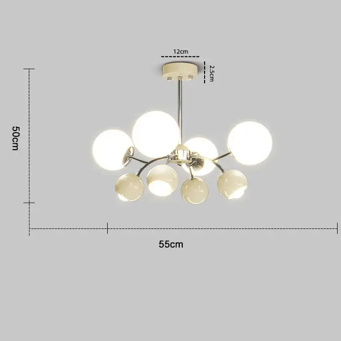 Bauhaus chrome orange & white lasha pendant light dining room