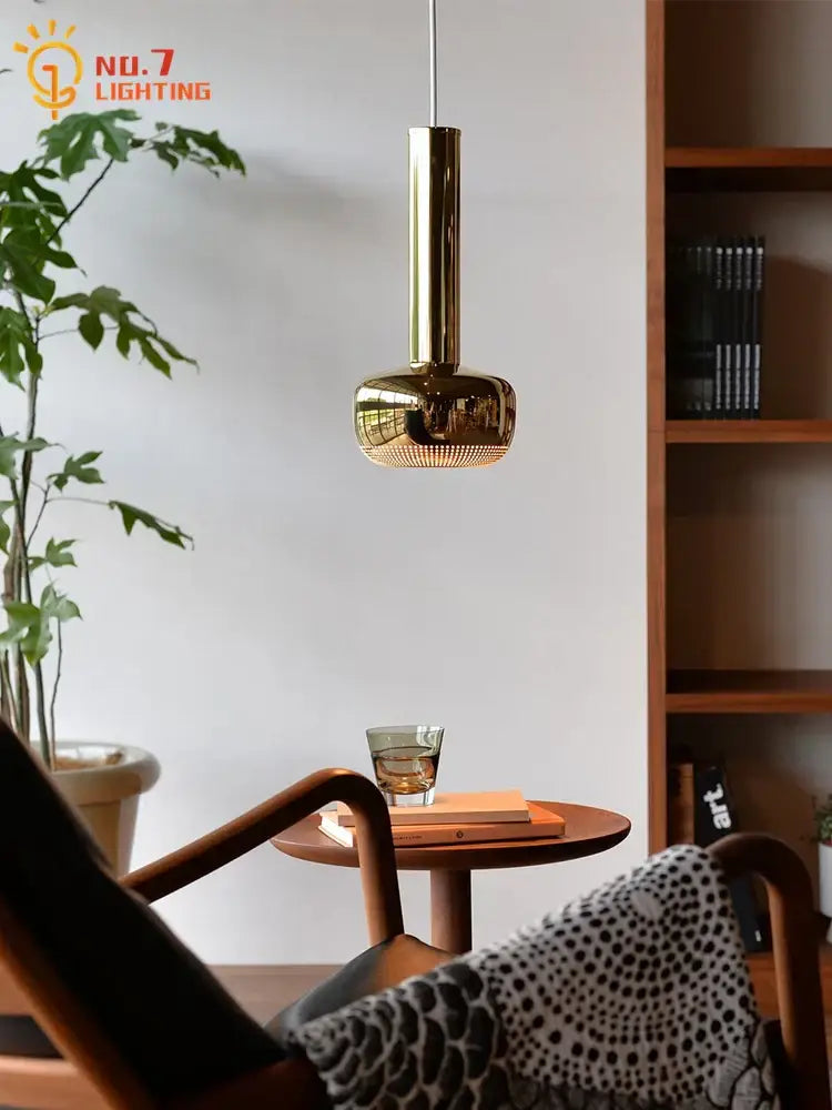 Bauhaus copper & chrome pendant lights for kitchen island