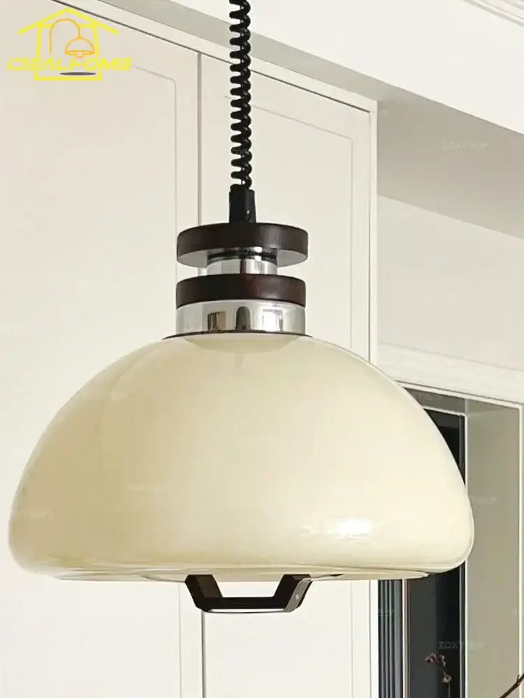 Bauhaus cream glass pendant light for dining room kitchen decor