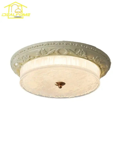 Bauhaus cream wind glass ceiling light bedroom ornate iron decor