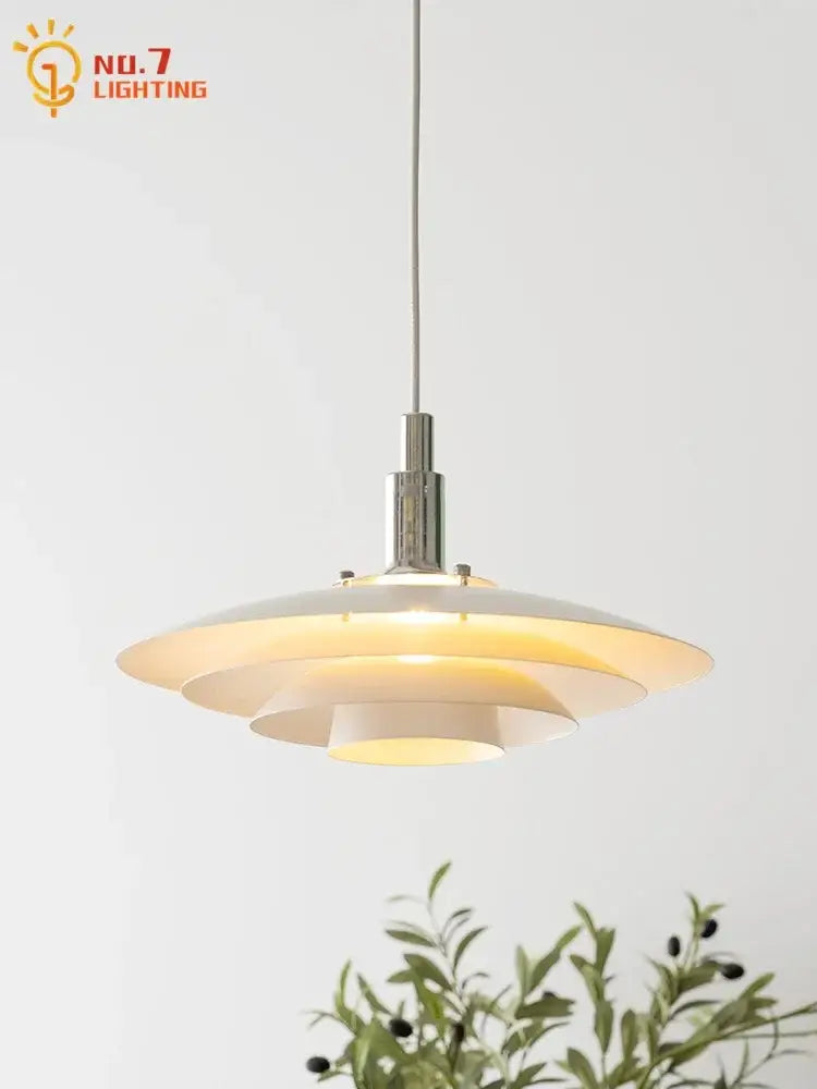 Bauhaus flying saucer pendant light black & white dining room led