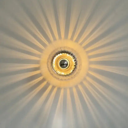 Bauhaus glass e14 wall lamp for living room with ribbed clear sconce