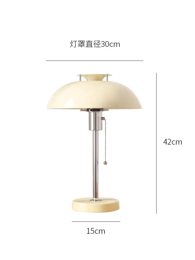 Bauhaus led table lamp in glossy red for bedroom or living room