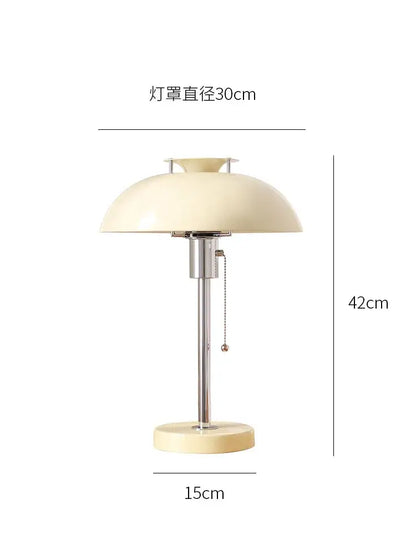 Bauhaus led table lamp in glossy red for bedroom or living room