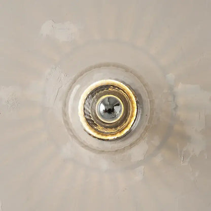 Bauhaus led wall sconces clear ridged glass aisle light