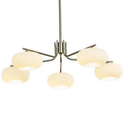 Bauhaus milk white glass persimmon chandelier dining room light