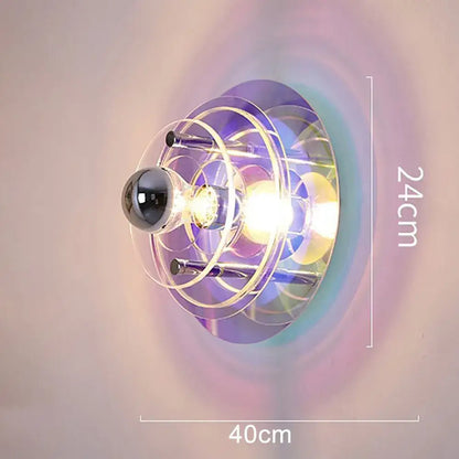 Bauhaus modern acrylic ufo led wall lamp for living room