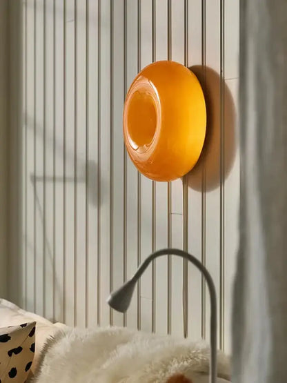 Bauhaus orange donut wall lamp bedroom atmosphere light