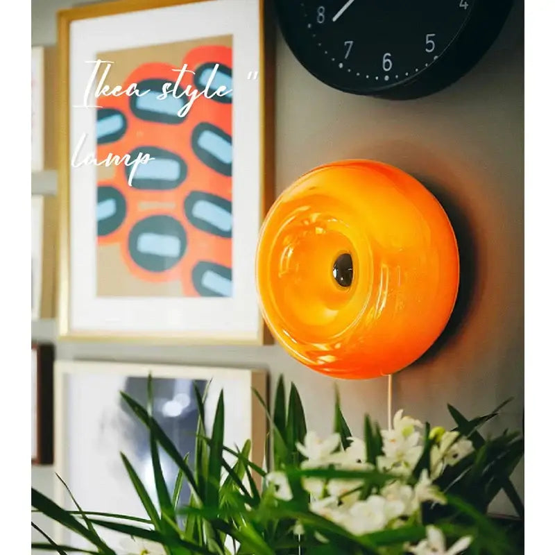 Bauhaus orange glass style soap dish bedroom accessory