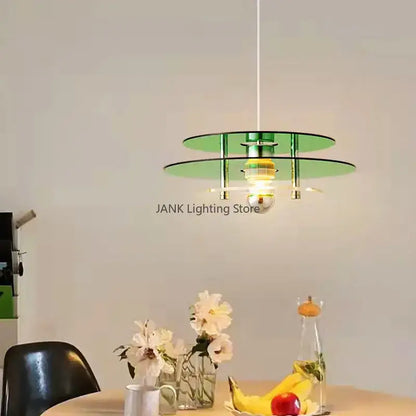 Bauhaus ph ufo orange & green pendant acrylic chandelier dining room