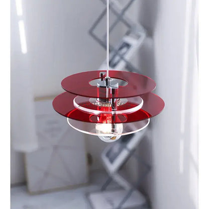 Bauhaus ph ufo orange & green pendant acrylic chandelier dining room