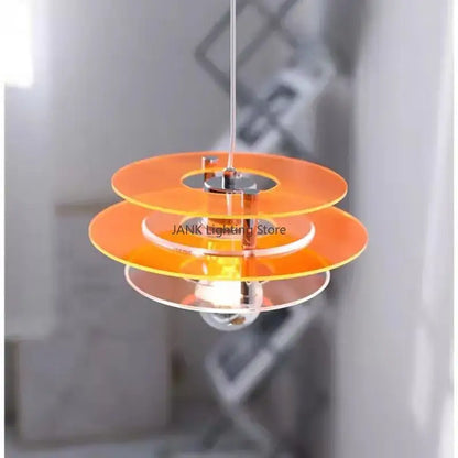 Bauhaus ph ufo orange & green pendant acrylic chandelier dining room