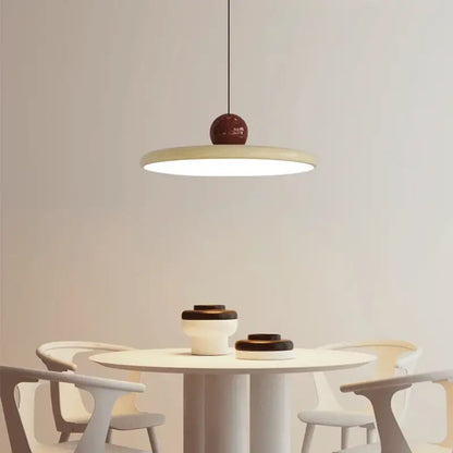 Bauhaus saucer chandelier green & red dining room pendant light