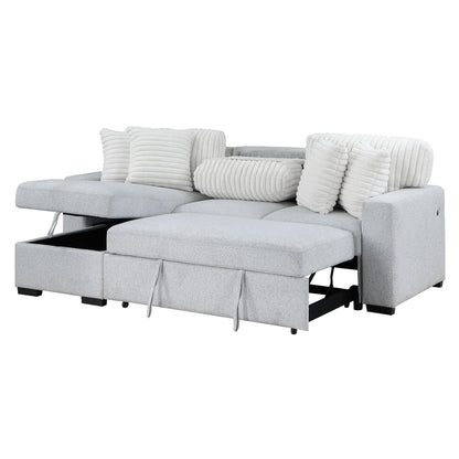 Ford - Reversible Pull Out Sofa Bed - Light Gray