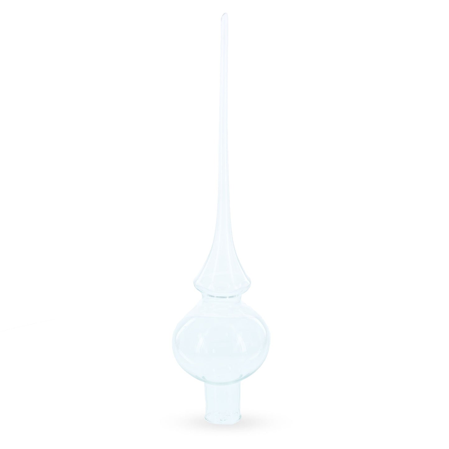 Clear Glass Christmas Tree Topper 11 Inches
