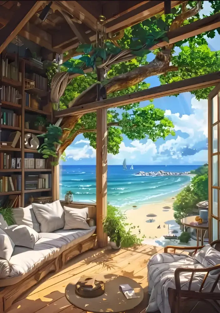 Tropical beach canvas wall art set of 9 living room decor