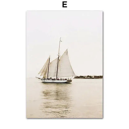 Modern nordic beige adventure wall art bedroom canvas