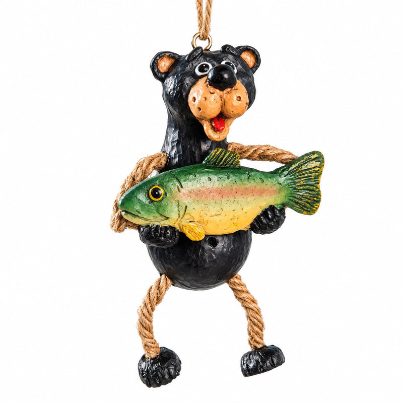 Bear With Fish Ornament | Bert Anderson Collection
