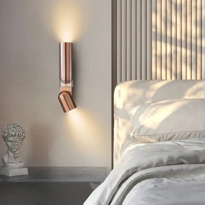 Modern brushed stainless steel adjustable wall reading lamps bedroom