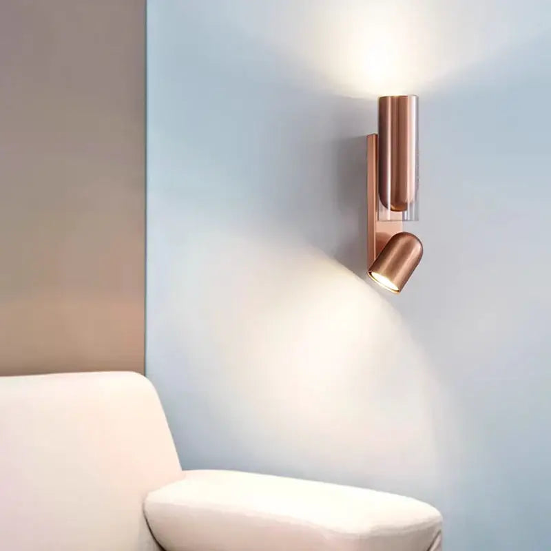 Modern brushed stainless steel adjustable wall reading lamps bedroom