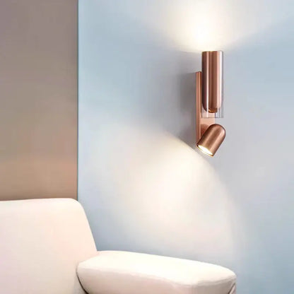 Modern brushed stainless steel adjustable wall reading lamps bedroom