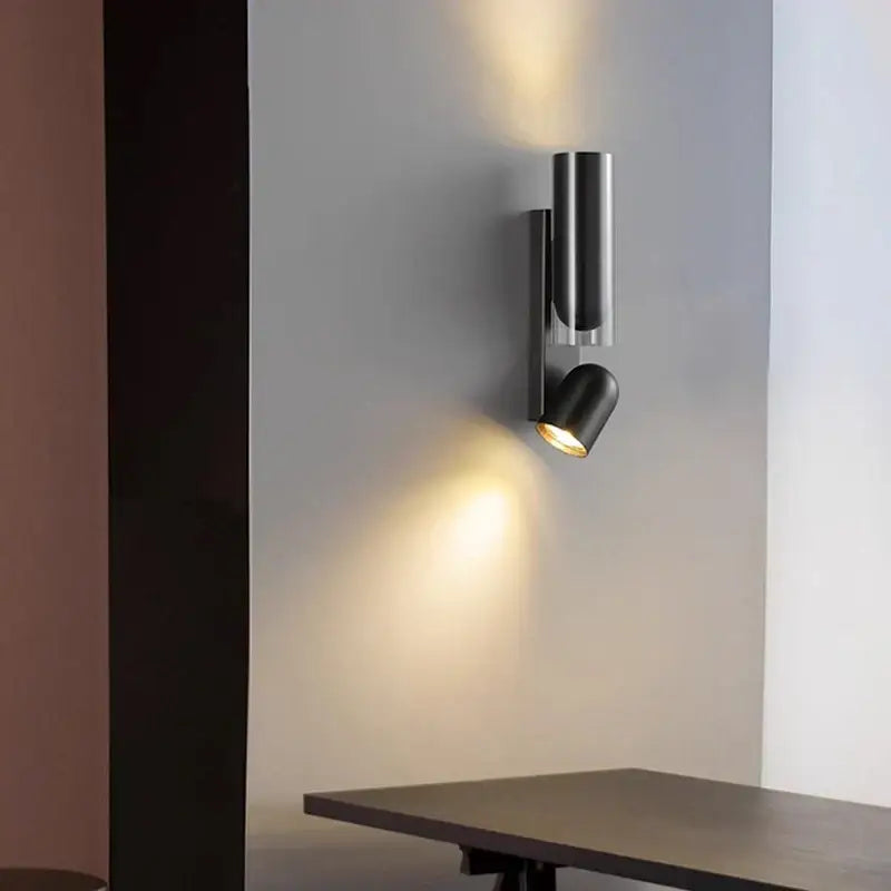 Modern brushed stainless steel adjustable wall reading lamps bedroom