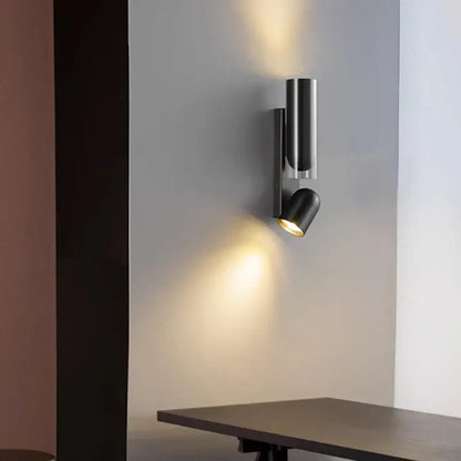 Modern brushed stainless steel adjustable wall reading lamps bedroom